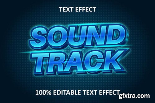 Editable text effect blue light