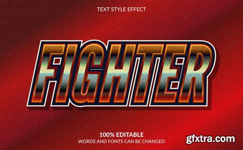 Fighter editable text effect esport text style