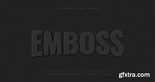 Dark emboss monotone text font effect