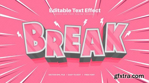 Break text effect template