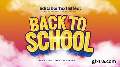 Back to school text effect