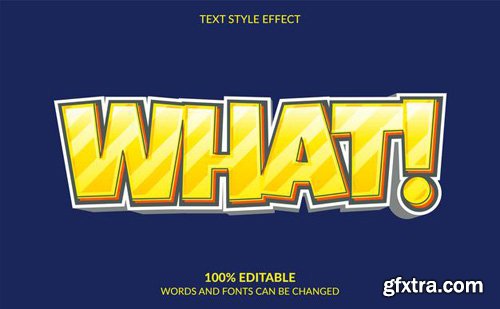 Editable text effect modern comic text style