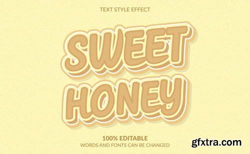 3d sweet honey text style effect