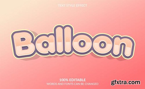 Balloon text style effect