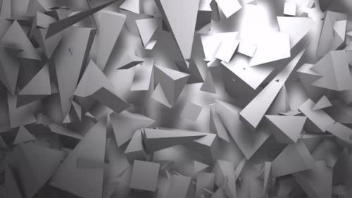 Videohive - Dark white abstract geometric triangles - 33029583 - 33029583