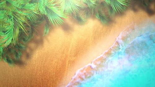 Videohive - Closeup sandy beach with blue waves of ocean - 33039565 - 33039565