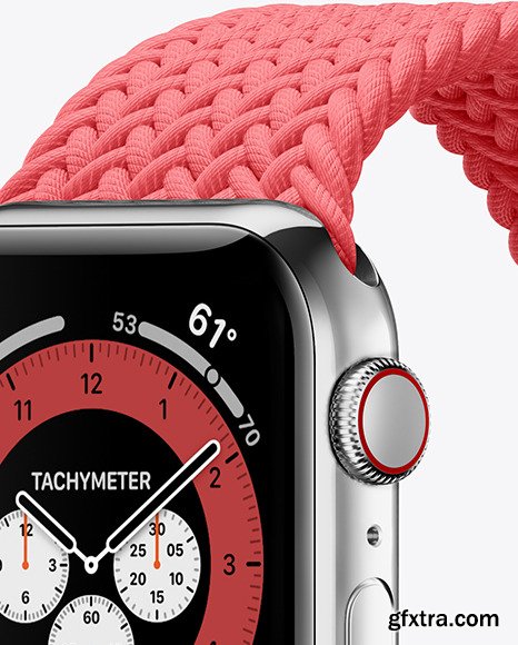 Apple Watch Series 6 with Stainless Steel Case Mockup 84668