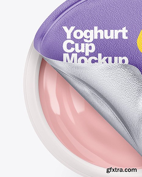 Opened Yoghurt Cup Mockup 86198