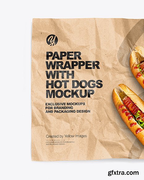 Papper Wrapper With Hot Dogs Mockup 85120