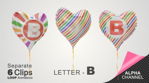 Videohive - Balloons with Letter - B - 33041589 - 33041589