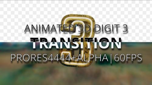 Videohive - Animated digit 3 transition UHD 60fps - 33046201 - 33046201