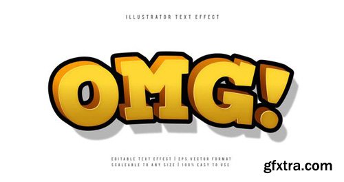 Yellow bright playful comic text font effect