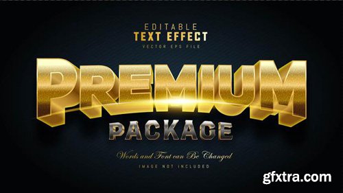 Premium package text effect