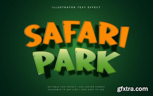 Safari park theme text font effect