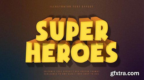 Super heroes theme text font effect