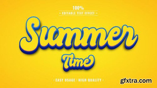 Summer time editable 3d text effect