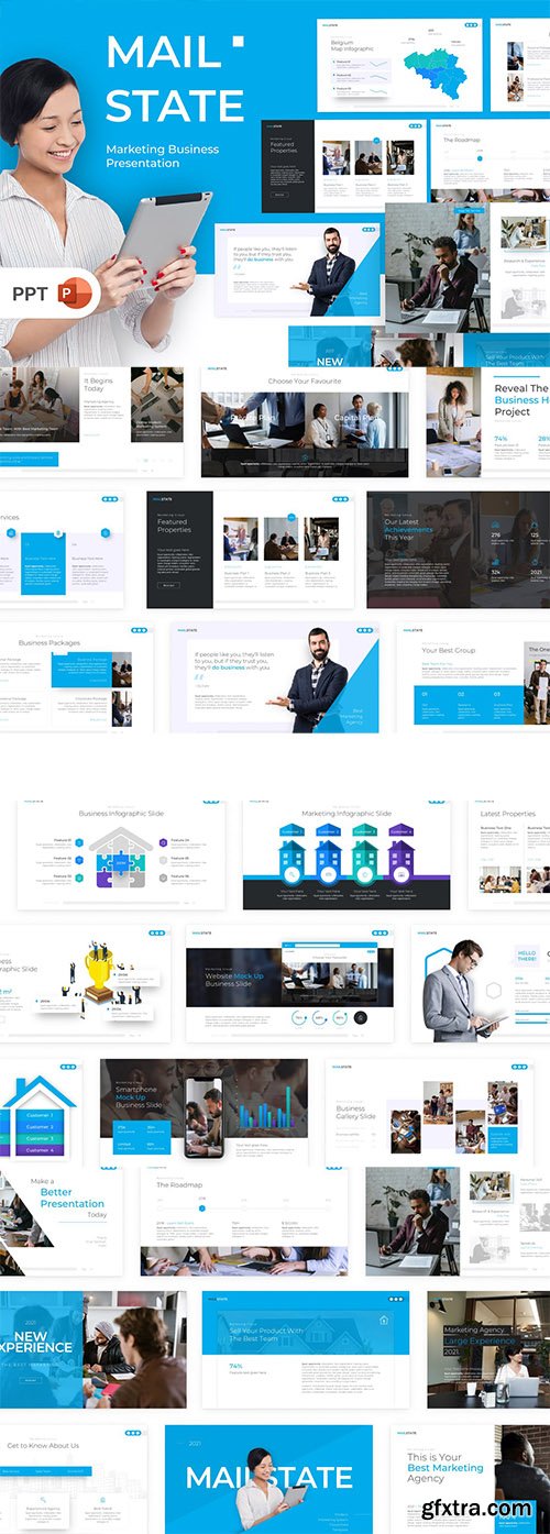 Mailstate Marketing PowerPoint Template 