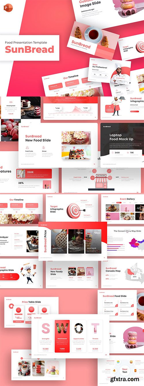 SunBread Food Creative PowerPoint Template 