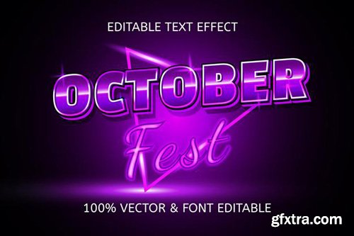 October fest editable text effect vol 4