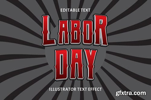 Labor day retro editable text effect