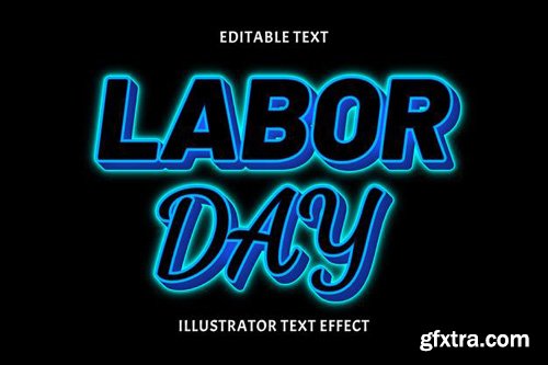 Labor day editable vector text effect