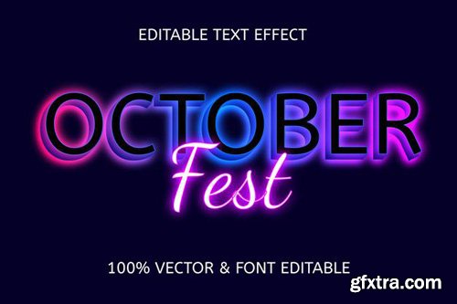 October fest editable text effect vol 3