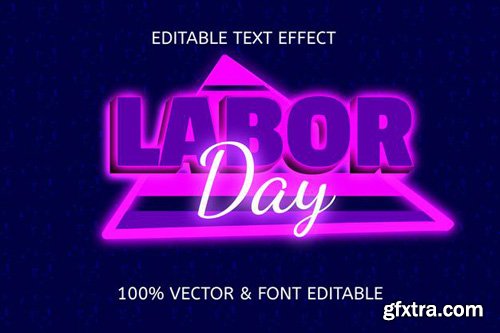 Labor day editable text effect vol 4