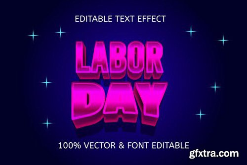 Labor day editable text effect vol 2