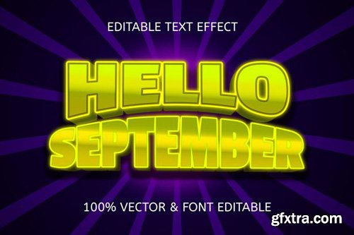 Hello september editable text effect vol 2