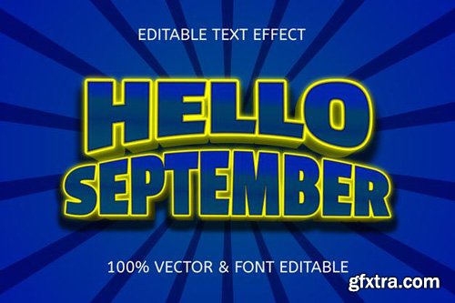 Hello september editable text effect vol 3