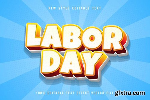 Labor day editable text effect