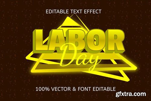 Labor day editable text effect vol 3