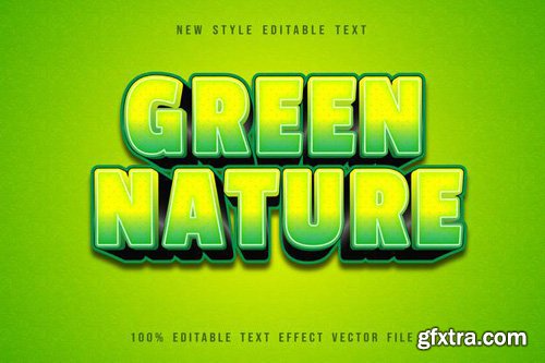 Green nature editable text effect