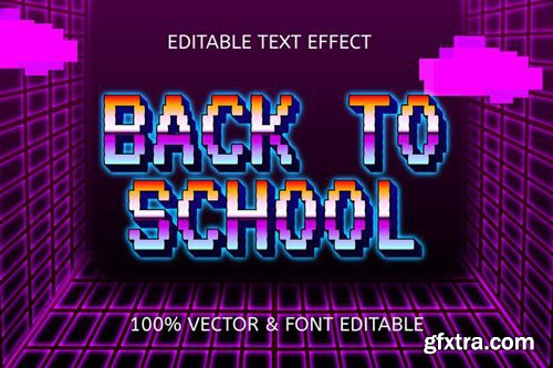 Back to school editable text effect vol 2