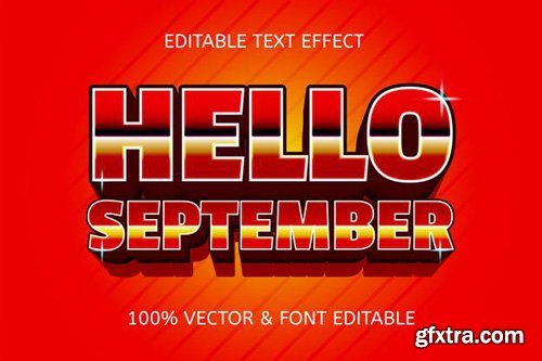 Hello september editable text effect vol 4