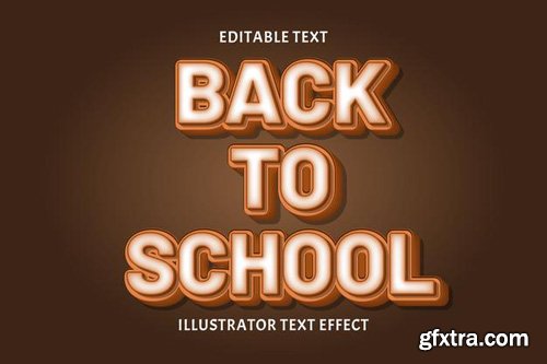 Back to school vector editable text effect