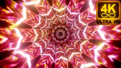 Videohive - Virtual Hypnotizing New Age Kaleidoscope Colorful Bright Music Video 4k Background Vj Seamless Loop - 32998948 - 32998948