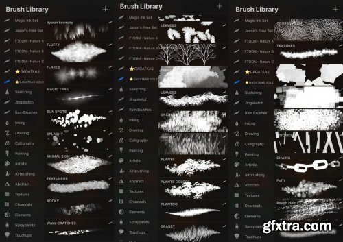 CreativeMarket - Gagatkas vol2 - PROCREATE brush set 4767026  PDF, BRUSH