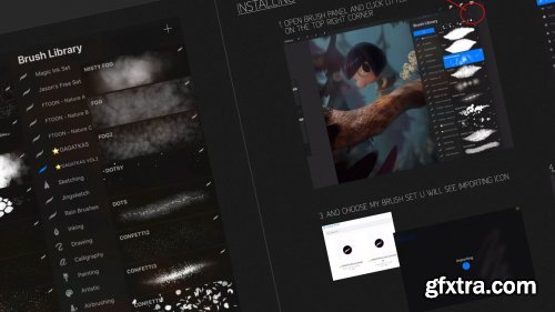 CreativeMarket - Gagatkas vol2 - PROCREATE brush set 4767026  PDF, BRUSH