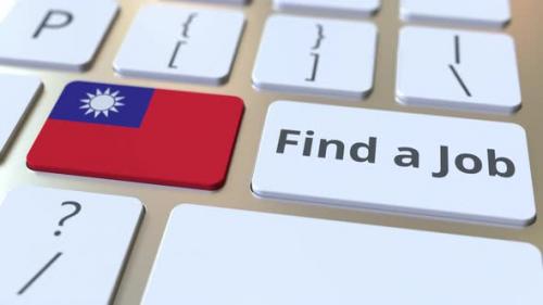 Videohive - FIND A JOB Text and Flag of Taiwan on the Buttons - 33039155 - 33039155