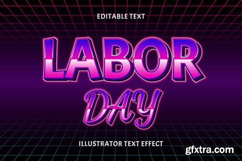 Vector Labor day editable text effect