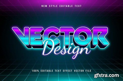 Vector design editable text effect