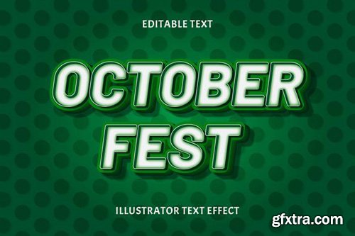 October fest editable vector text effect