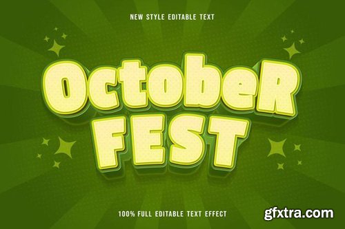 October fest editable text effect