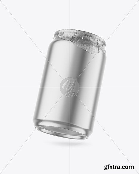 250ml Matte Metallic Drink Can w/ Foil Lid Mockup 85140