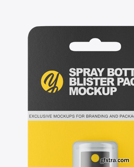 Spray Bottle Blister Pack Mockup 86553
