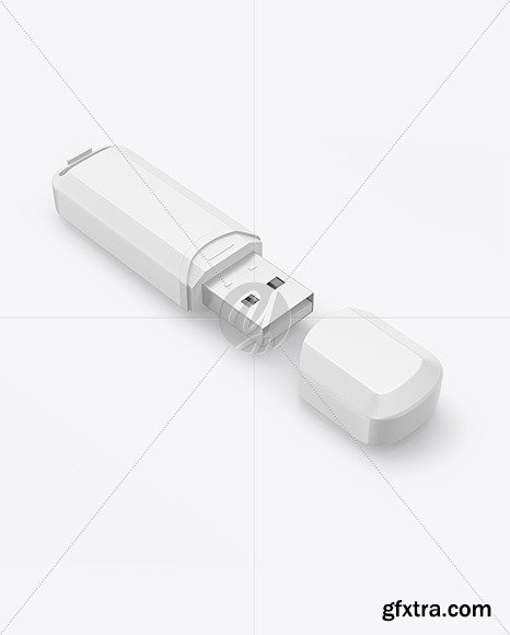 Plastic USB Flash Drive Mockup 86446