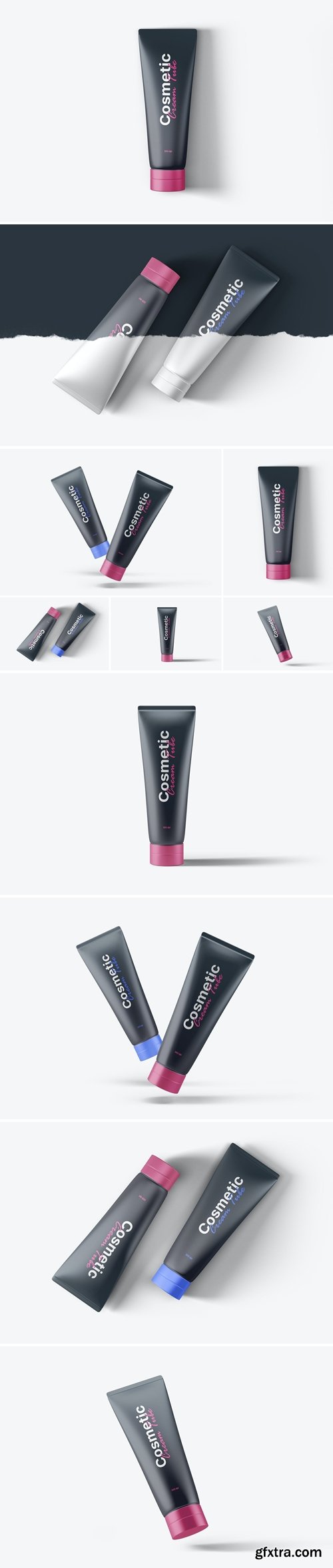 Cosmetic Cream Tube Mockups