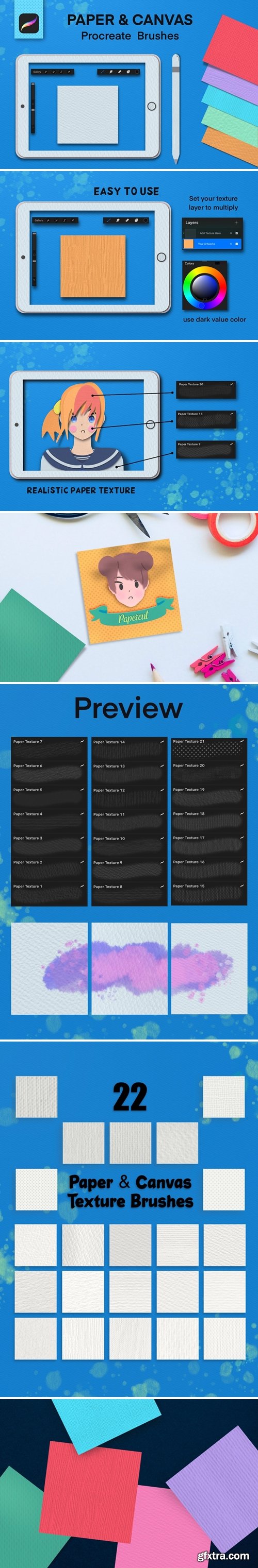 CreativeMarket - Procreate Paper &amp; Canvas Brushes 6270761