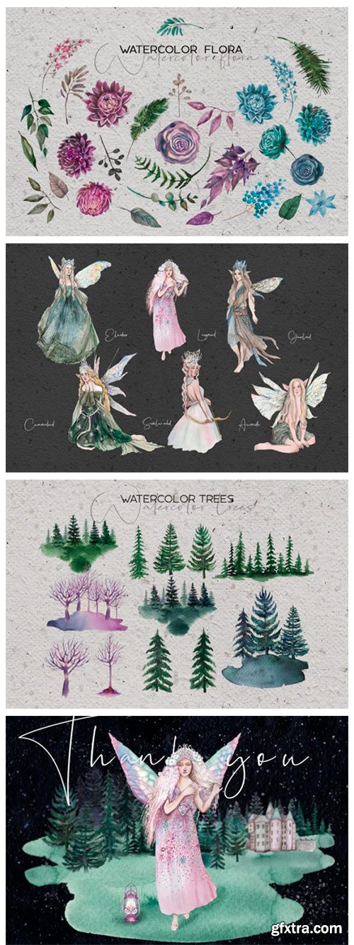 Forest Soul - Mystical Watercolor Set 14079885